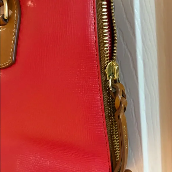 Dooney & Bourke Red and Tan Shoulder Bag - Picture 8 of 13